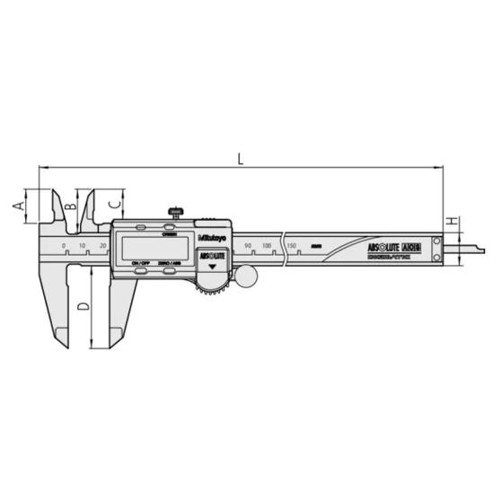 Mitutoyo M-500-174-30 ABSOLUTE เครื่องวัดคาลิเปอร์ดิจิตอล (0 ถึง 6